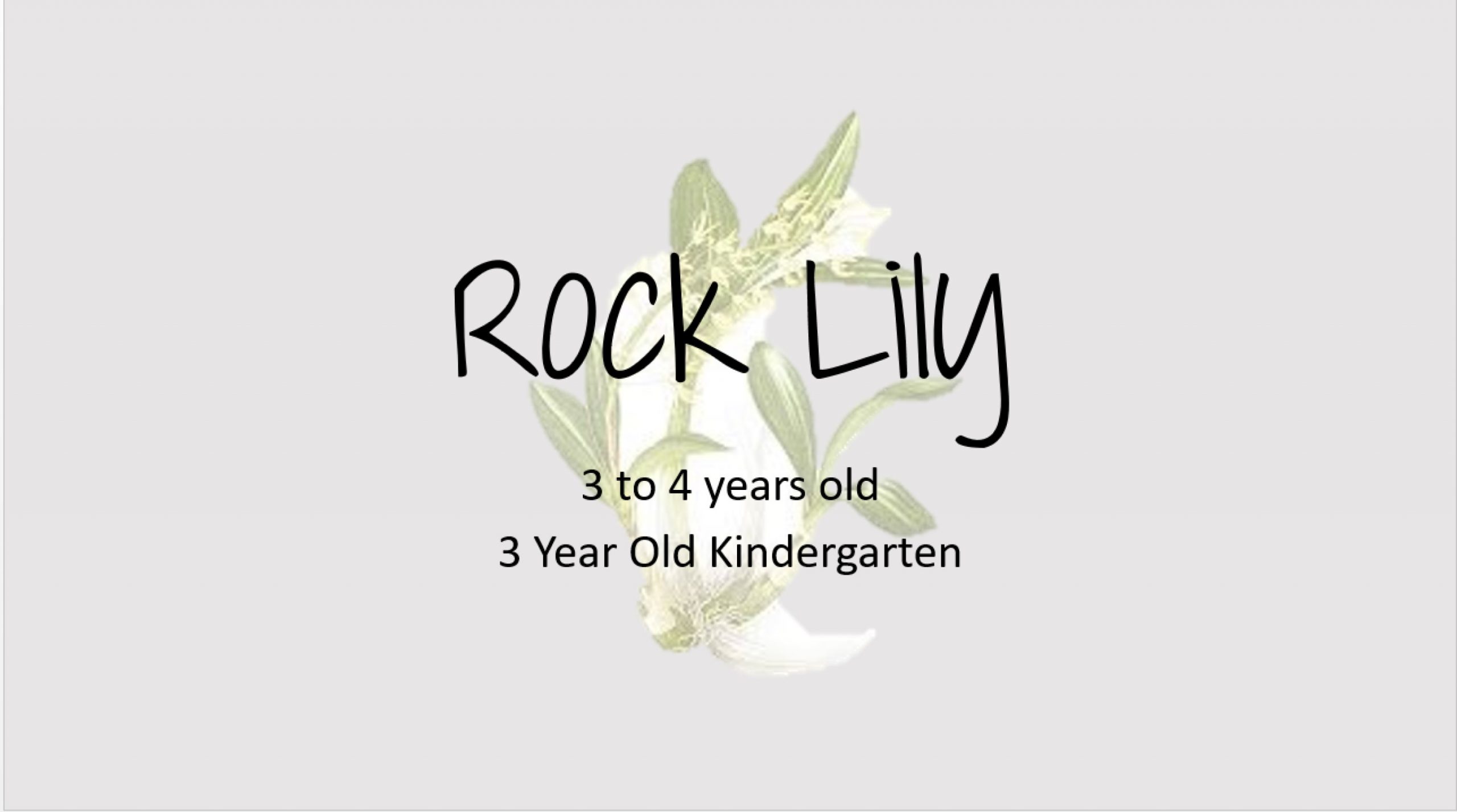 Rock Lily Title